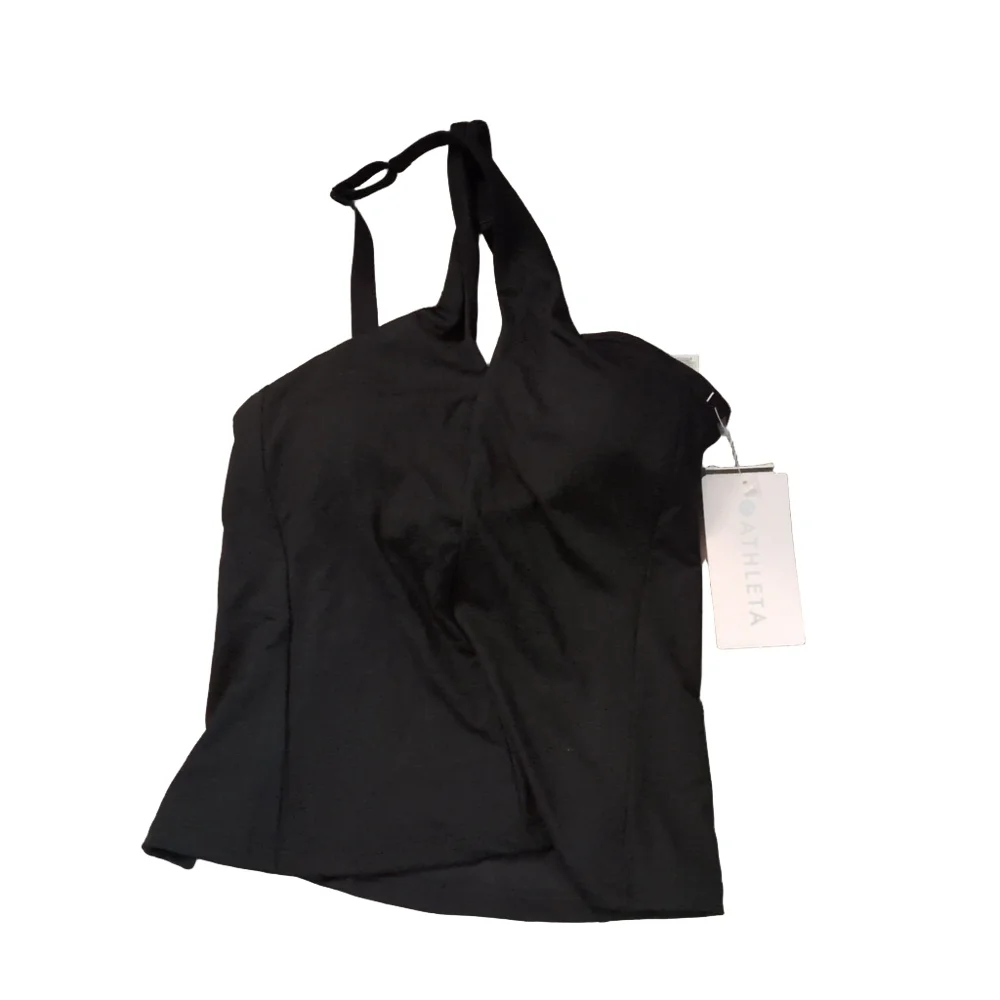 Athleta Black Crossed Tankini Size Small